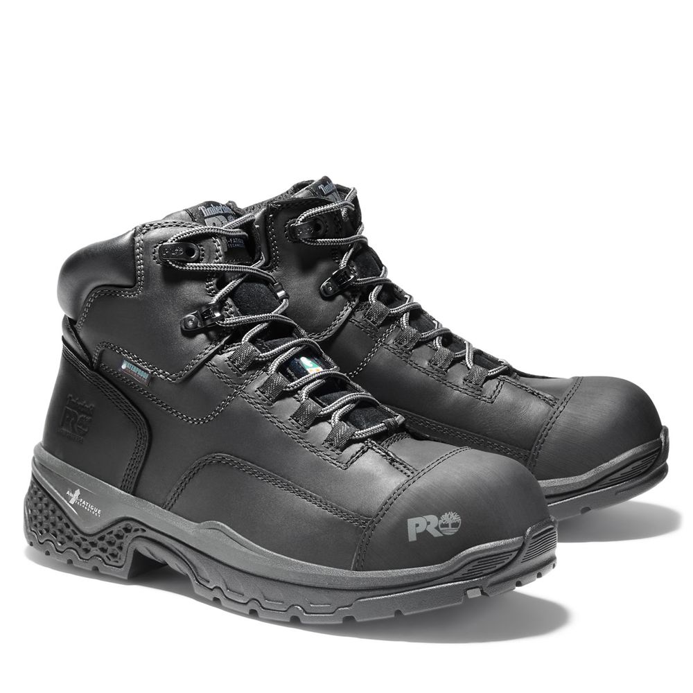 Timberland Μποτακια Εργασίας Ανδρικα Μαυρα - Pro® Bosshog 6\" Comp Toe - Greece 7316849-KV